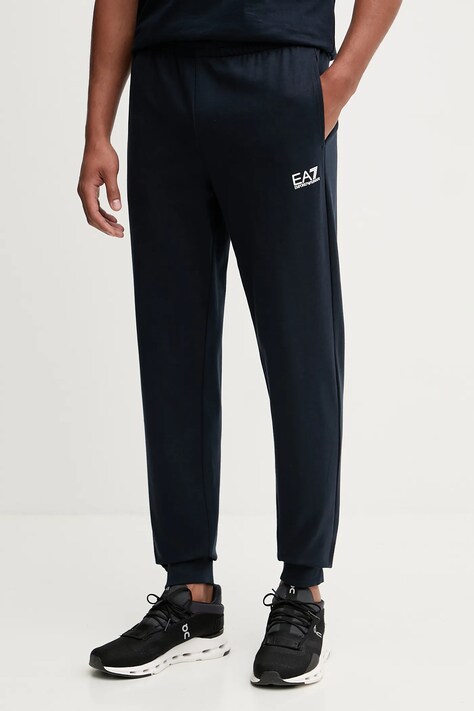 EA7 Emporio Armani spodnie dresowe męskie kolor granatowy z nadrukiem PJVRZ.8NPP66