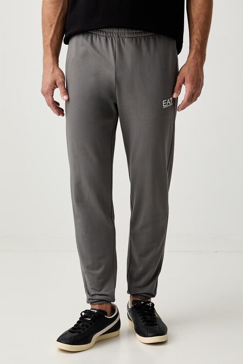 EA7 Emporio Armani spodnie dresowe męskie bawełniane szare regular waist PJVRZ.8NPP66