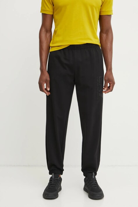 EA7 Emporio Armani spodnie dresowe męskie kolor czarny z nadrukiem AF13512.7M000233