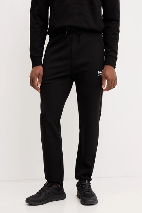 EA7 Emporio Armani spodnie dresowe męskie kolor czarny z nadrukiem AF12501.7M000129