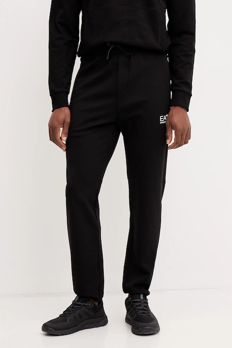 Спортивні штани EA7 Emporio Armani чоловічі колір чорний з принтом AF12501.7M000129