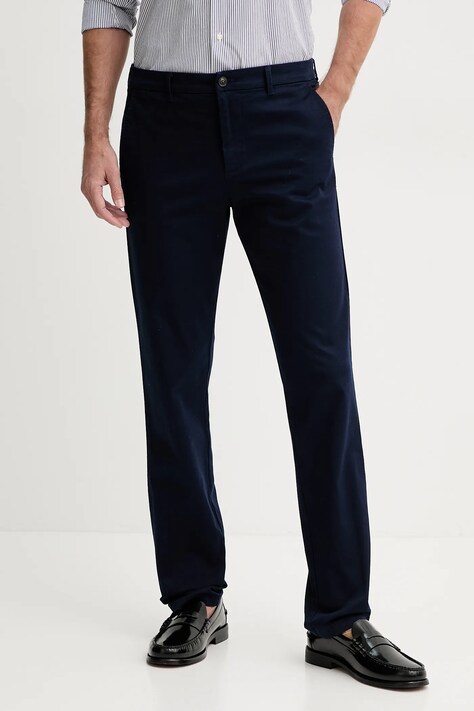 United Colors of Benetton pantaloni bărbați, culoarea bleumarin, drept, 4FN2UF04P