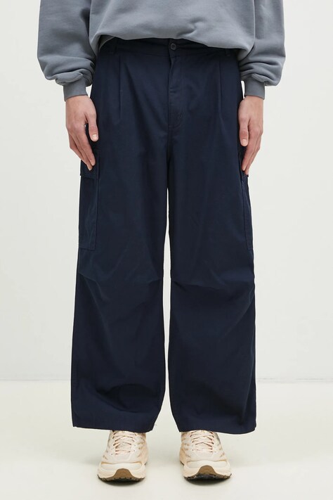 Бавовняні штани Carhartt WIP Cole Cargo Pant колір синій прямі I030477.0NY02