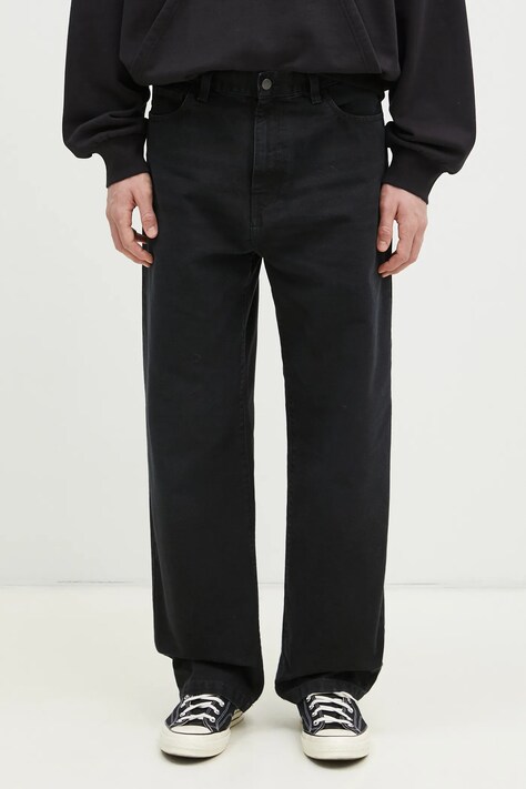 Carhartt WIP pantaloni de bumbac Landon Pant culoarea negru, drept, I034318.894O