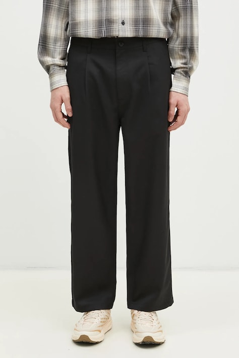 Carhartt WIP pantaloni in misto lana Seaton Pant colore nero I034438.89XX