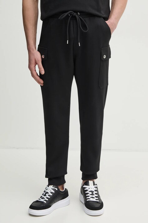 Michael Kors pantaloni de trening barbati, culoarea negru, neted, CF452BO5MF