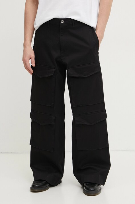 Michael Kors pantaloni barbati, culoarea negru, drept, CF430479L1