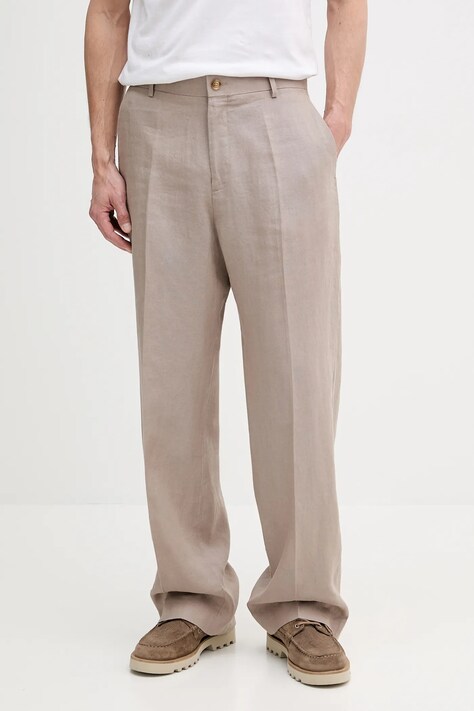 Liu Jo pantaloni din in culoarea maro, drept, QA5265 T4346