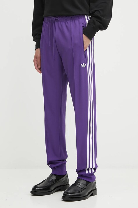 Спортивні штани adidas Originals REAL ICON TP колір фіолетовий з аплікацією JF2579