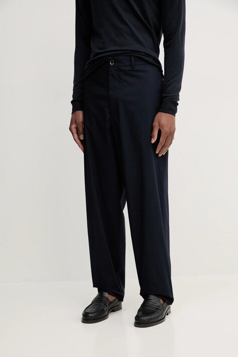 BARENA VENEZIA pantaloni Camicia Mola barbati, culoarea albastru marin, cu fason chinos, PAU5085.2736