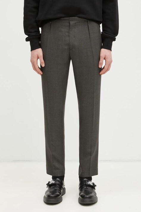 Вовняні штани Paul Smith колір зелений фасон chinos M1R-056Z-P02569