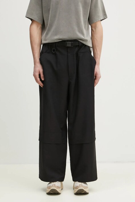 Hlače Y-3 Sport Uniform Pants za muškarce, boja: crna, ravni kroj, JN4906
