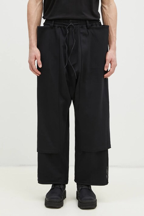 Y-3 pantaloni Mesh Stripes Track Pant uomo colore nero JN4990