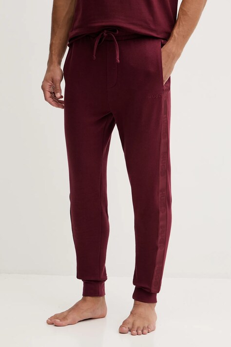 HUGO pantaloni de lounge culoarea bleumarin, cu imprimeu, 50540918