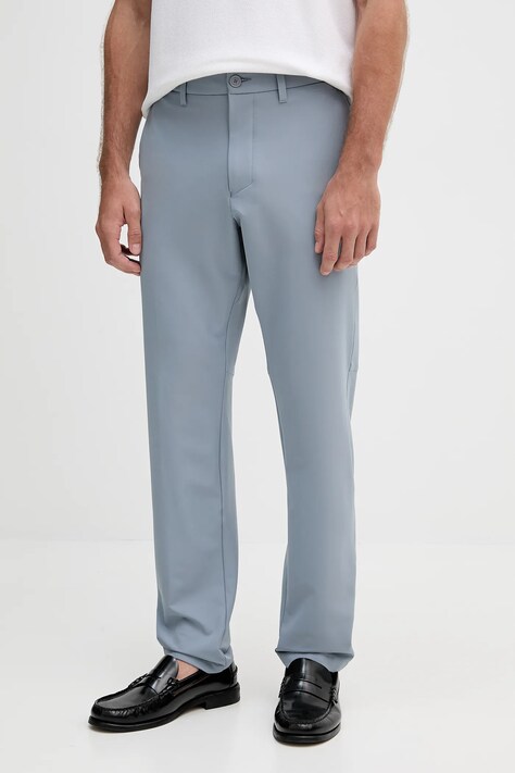 BOSS Green pantaloni culoarea bleumarin, drept, 50534303