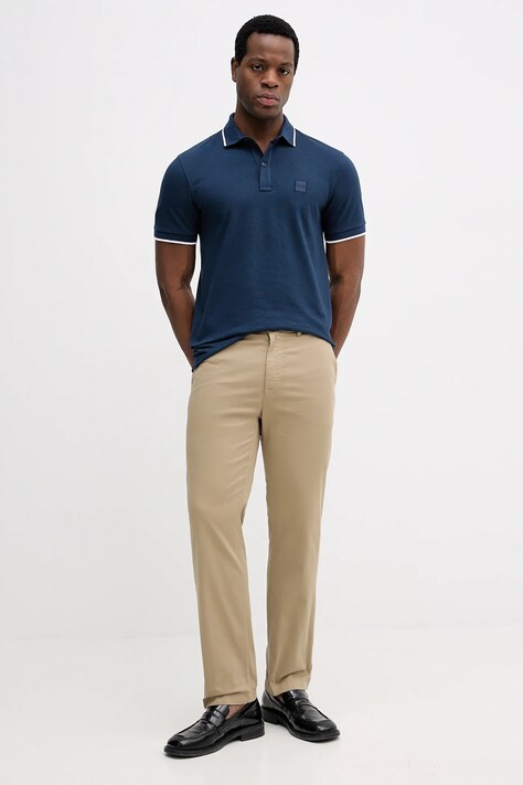 Штани BOSS Orange Chino-Regular-1 — SS25-SPM0JD, бежевий — фото 2