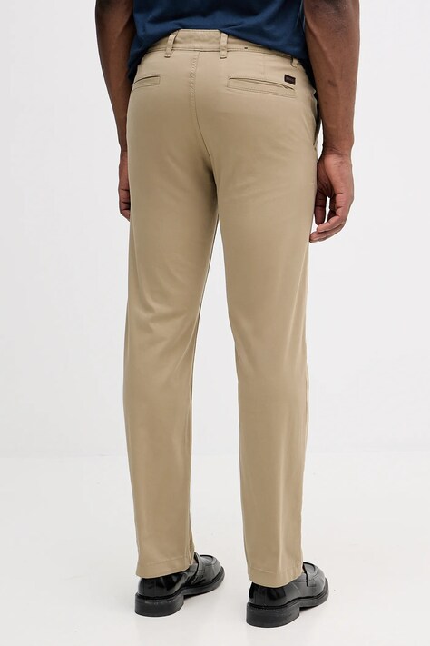 Штани BOSS Orange Chino-Regular-1 — SS25-SPM0JD, бежевий — фото 3
