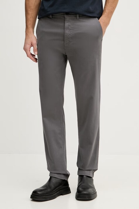 BOSS Orange spodnie męskie kolor szary proste 50534378