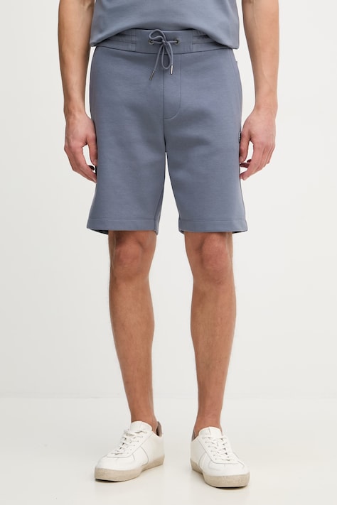BOSS къс панталон тип анцуг мъжки с памук син със стандартна талия 50537277