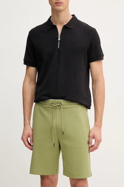 BOSS pantaloni scurti barbati, culoarea verde, 50537277