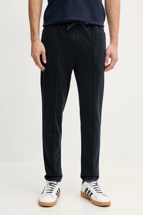 BOSS pantaloni de trening barbati, culoarea albastru marin, neted, 50538025