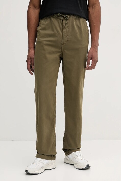 Alpha Industries pantaloni de bumbac Basic Cotton Pants barbati, culoarea verde, drept, 156214