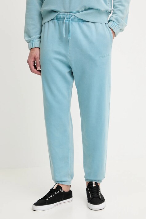 Tepláky Calvin Klein Underwear pánské, tyrkysová barva, LV00NM2895