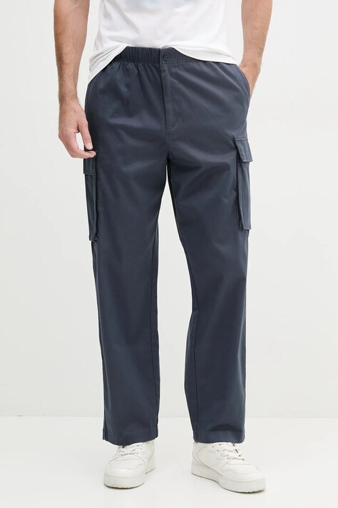Παντελόνι Calvin Klein Jeans χρώμα: ναυτικό μπλε, LV040EM616