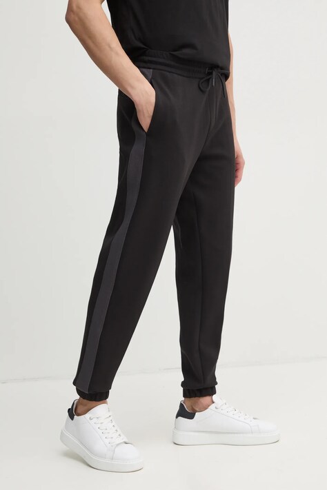 Tepláky Calvin Klein Jeans černá barva, hladké, J30J327243