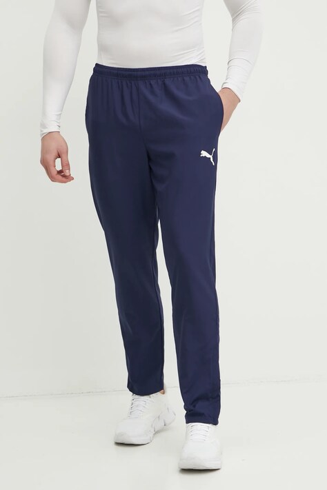 Puma pantaloni de antrenament teamRISE Sideline culoarea albastru marin, neted, 657327