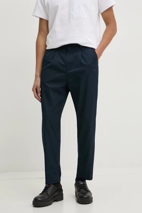 G-Star pantaloni bărbați, culoarea bleumarin, drept, D24543-D967