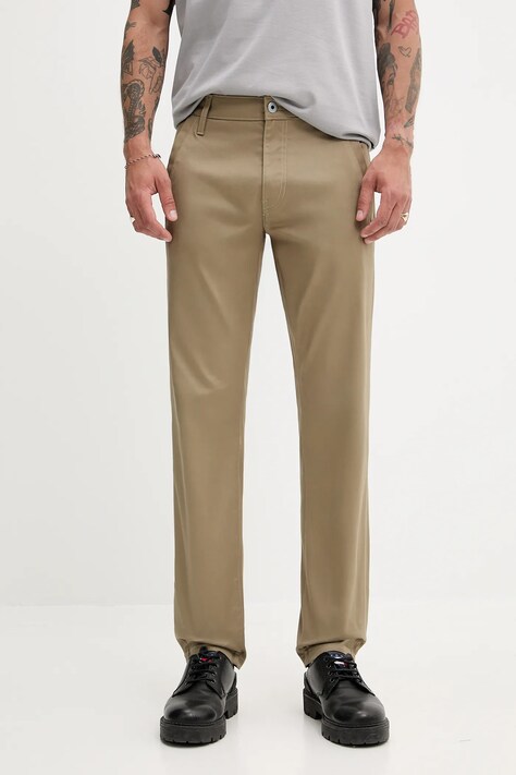 Брюки G-Star Raw цвет зелёный прямые D26400-C105