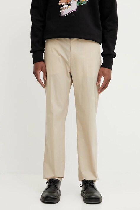 PS Paul Smith pantaloni bărbați, culoarea bej, cu fason chinos, M2R.739Y.P22340