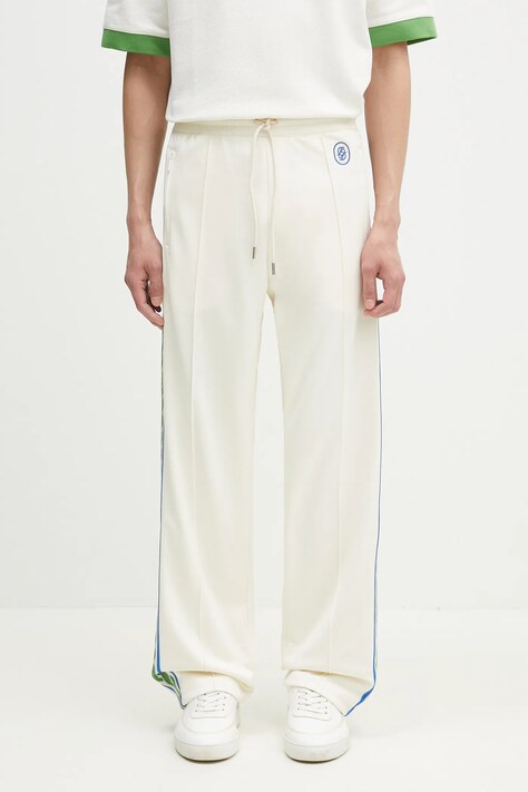 Drôle de Monsieur spodnie dresowe Le Track Pants Tresse męskie kolor beżowy z aplikacją G-SP007-PL135-OW
