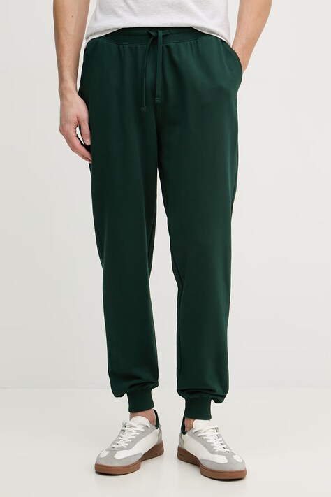 Tommy Hilfiger spodnie dresowe męskie bawełniane zielone regular waist MW0MW37236