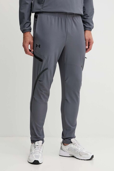 Under Armour spodnie dresowe Unstoppable męskie kolor szary gładkie 1390256