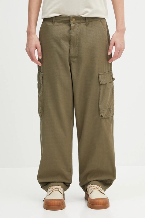 Хлопковые брюки Barbour Barbour Westmorland Ripstop Trouser цвет зелёный со шнуровкой MTR0762