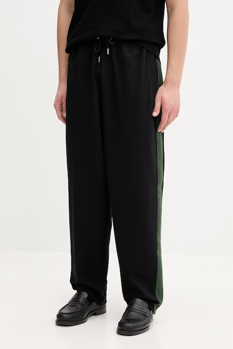 Fred Perry spodnie dresowe męskie kolor czarny gładkie T9511.102