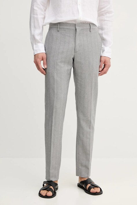 Штани Tommy Hilfiger чоловічі колір сірий облягаючі SQTHL7527.SQTH509