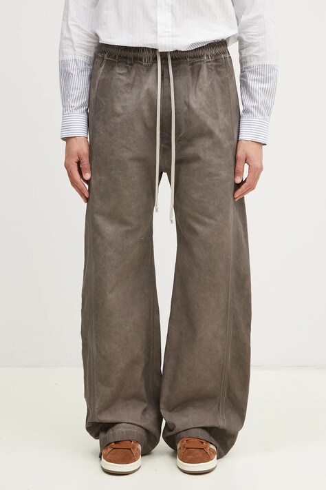 Брюки Rick Owens Pusher мужские цвет серый прямые DU01E3393.CVS