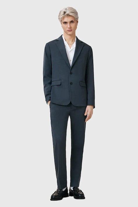 Панталон AllSaints BAY мъжки в черно с кройка по тялото M018QC