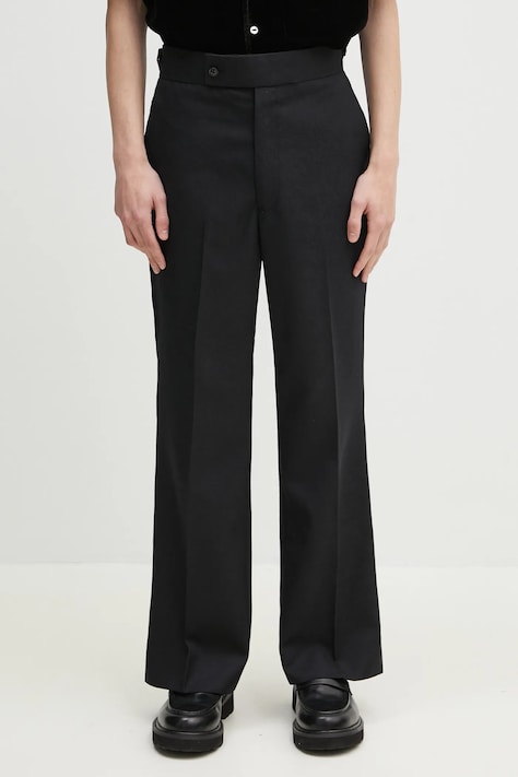 Needles pantaloni in lana Side Tab Boot-Cut uomo colore nero QV095