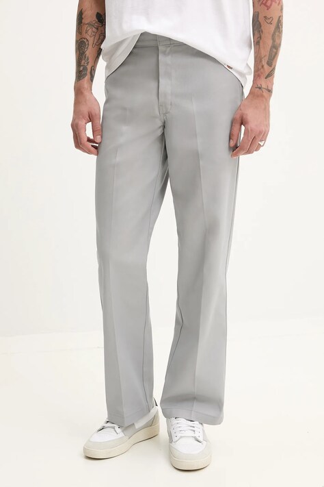 Dickies pantaloni barbati, culoarea gri, drept, DK0A4XK6D061