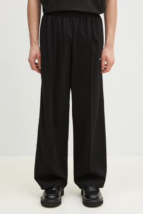 Tepláky MKI MIYUKI ZOKU Wide Fit Poly Track Pants pánské, černá barva, s aplikací, WIDE.FIT.POLY.TRACK.PAN