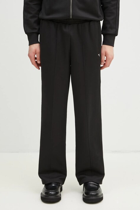 Puma spodnie dresowe T7 Track Jacket męskie kolor czarny gładkie 629938