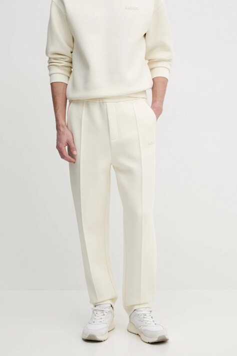 MACKAGE pantaloni de trening barbati, culoarea bej, neted, JAMIL.R