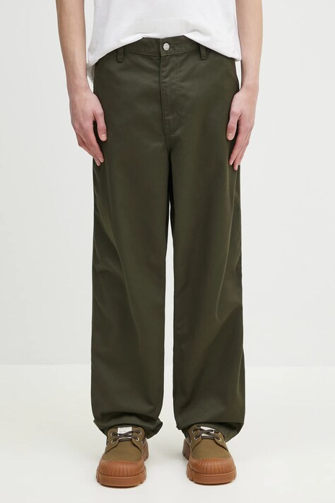 Брюки Carhartt WIP Simple Pant мужские цвет зелёный прямые I034907.4102