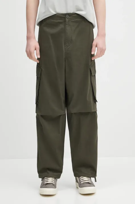 Carhartt WIP spodnie bawełniane Unit Pant męskie kolor zielony w fasonie cargo I034562.4106