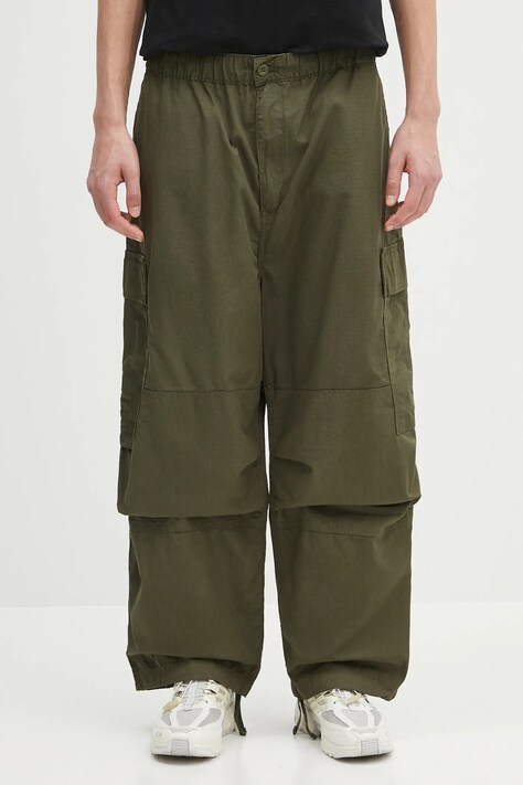 Bavlnené nohavice Carhartt WIP Jet Cargo Pant zelená farba, strih cargo, I032967.4102