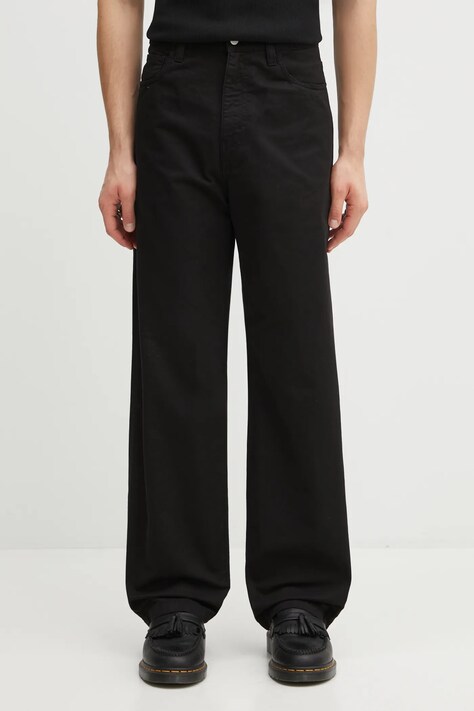 Памучен панталон Carhartt WIP Landon Pant мъжки в черно със стандартна кройка I034806.89GD